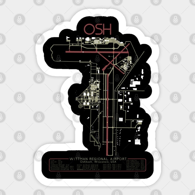 OSH Oshkosh Wittman Airport Art Sticker by DesignedForFlight
